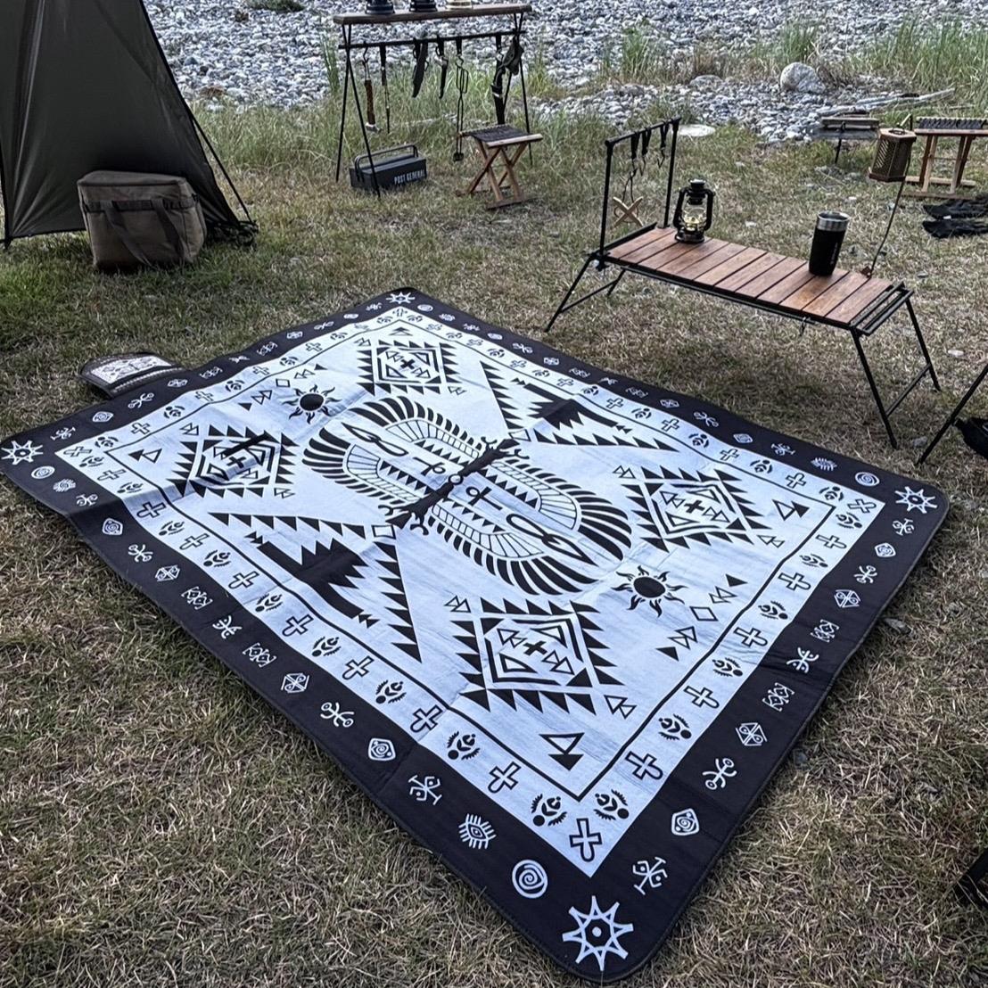 户外折叠桌黑化风铝合金蛋卷桌