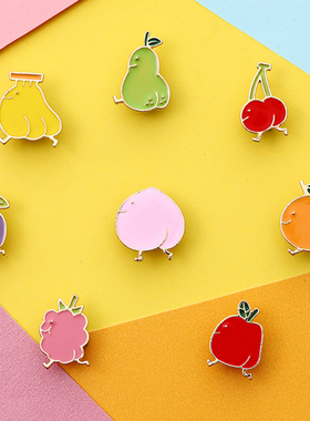 少女心水果胸针情侣学生配饰徽章