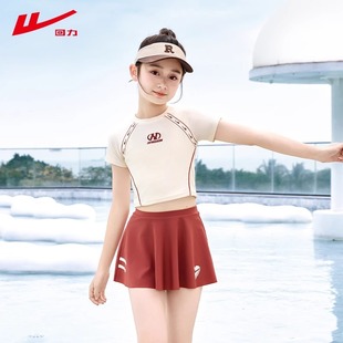 回力儿童泳衣分体女童2025新款 公主裙中大童游泳衣少女孩夏游泳装