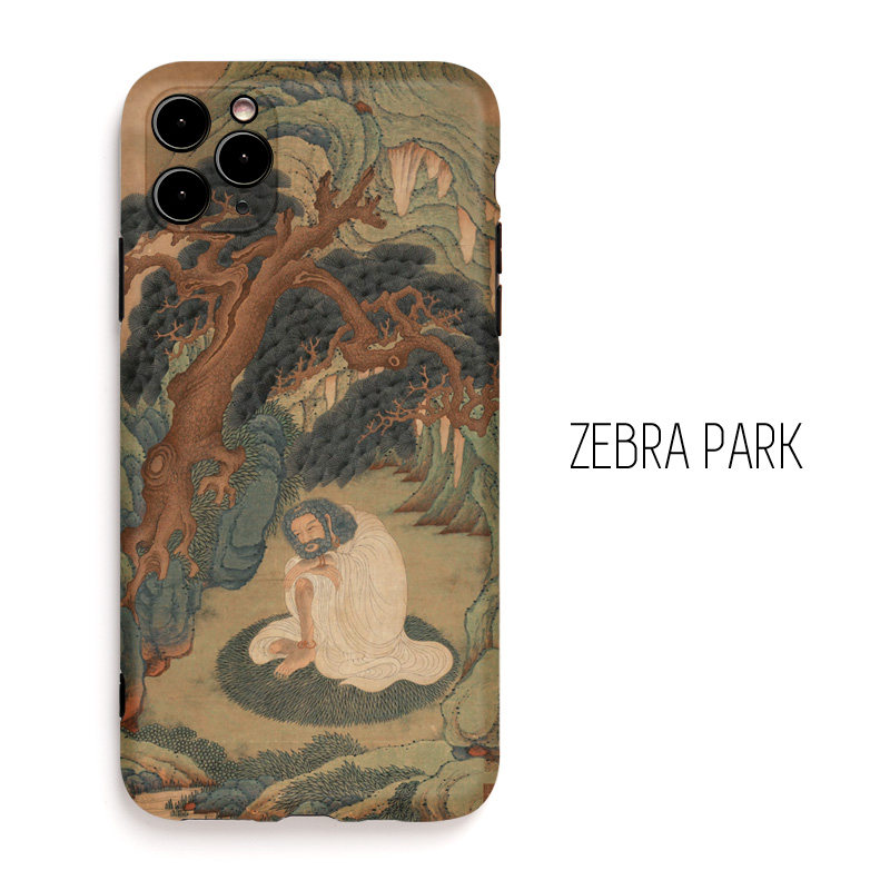 释迦牟尼古画中国风软壳水墨佛系适用13苹果16plus iphone12手机壳15mini