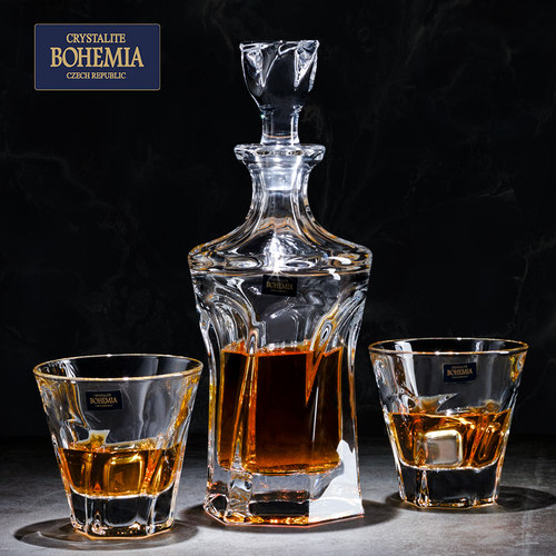 捷克BOHEMIA进口水晶玻璃洋酒杯欧式创意杯子家用威士忌酒杯套装 - 封面