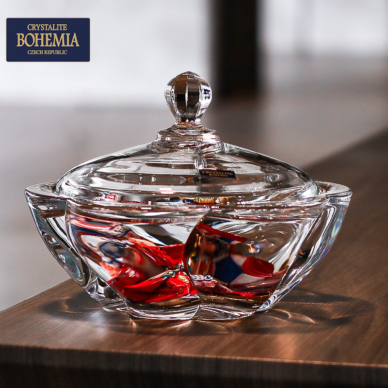 捷克BOHEMIA进口水晶玻璃糖缸