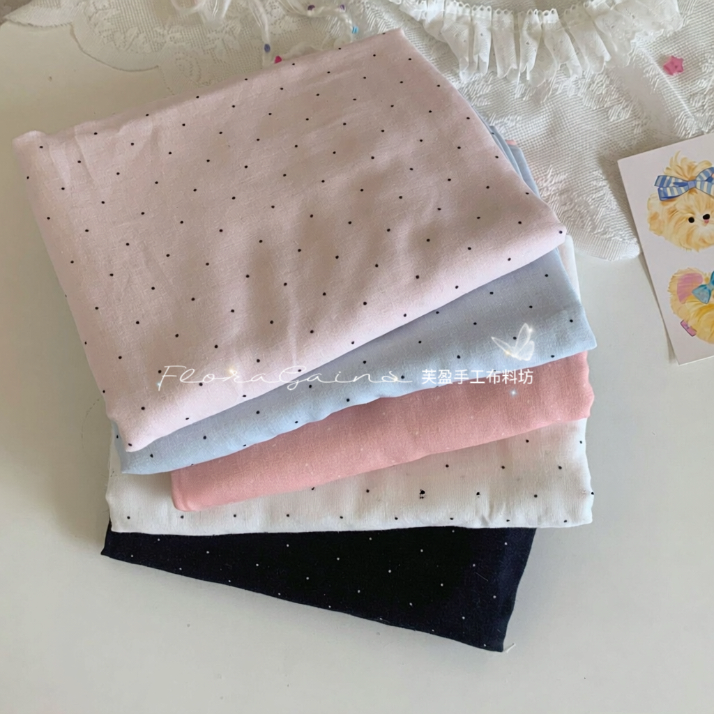 全棉双层纱波点婴童布料韩式素雅印花睡衣家居抱被口水巾DIY娃衣,纺织面料/辅料/配套,面料/布类,淘宝优惠券,粉丝福利购,淘宝优惠卷