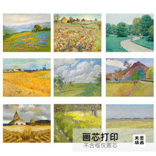 墙壁挂画欧美名画客厅装饰画世界印象派大师梵高风景油画民宿画心