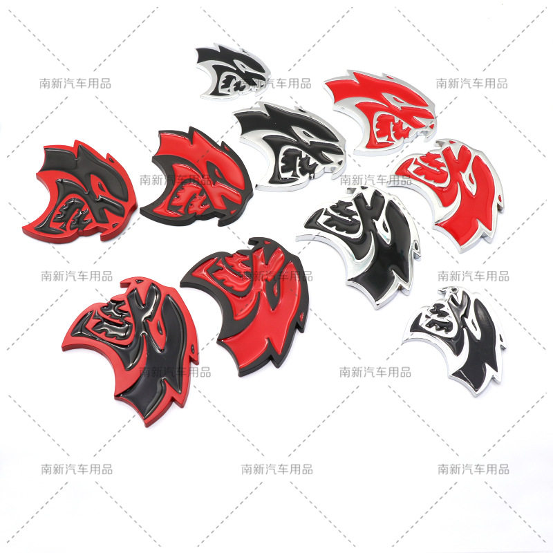 大号地狱猫金属车贴 适用于道奇车贴 车标 道奇SRT车标 改装车贴