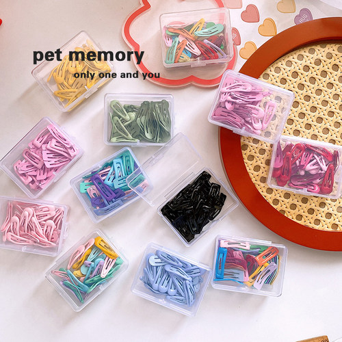 迷你宠物BB夹彩色水滴滴胶发夹糖果色泰迪约克夏狗饰品小狗发夹
