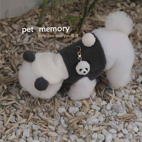 毛绒小熊背心小狗狗宠物衣服薄款泰迪比熊中小型犬秋天冬款猫咪