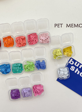 2cm迷你宠物BB夹彩色小方型发夹糖果色泰迪约克夏狗饰品小狗发夹