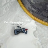 Маленькая заколка для волос ручной работы с бантиком, в стиле Шанель