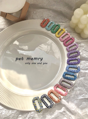 手工迷你碎发宠物bb夹蝴蝶结发夹小香风猫咪约克夏马尔济斯比熊