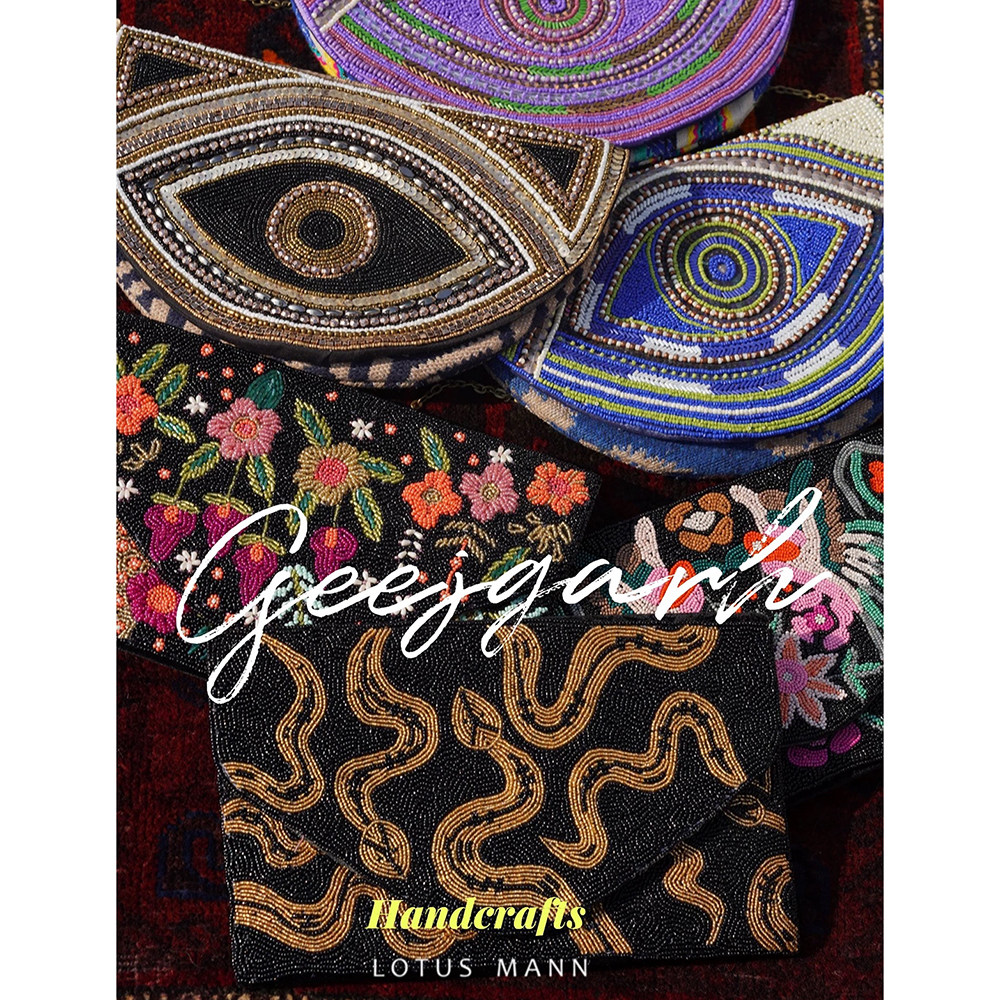Geejgarh系列.金蛇/眼/花园手工钉珠包限量多色入
