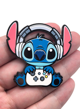 星际宝贝史迪奇金属徽章 可爱卡通衣服书包配饰史迪仔胸针pins