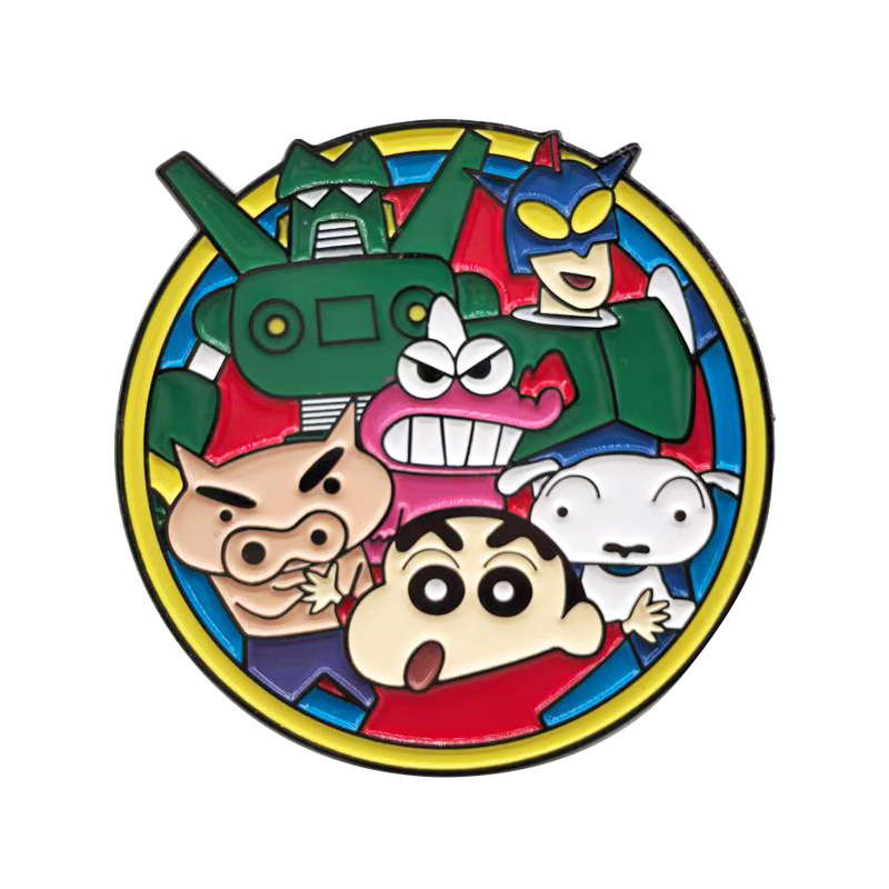 动漫周边蜡笔小新金属胸针徽章