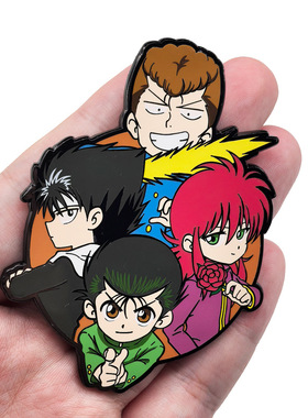 幽游白书金属徽章冰箱贴两用 日本动漫周边书包装饰胸针饰品pins