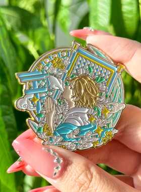 夏目友人帐徽章原创夏目贵志猫咪老师金属徽章冰箱帖 书包配饰Pin