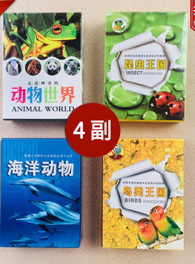 动物海洋昆虫鸟类创意益智扑克牌