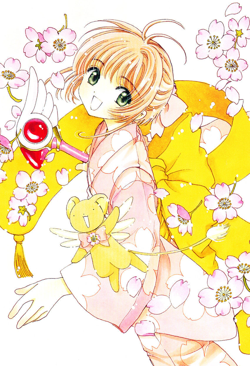 【翼方阁】魔卡少女樱cos木之本樱 插画樱花浴衣cosplay和服女定