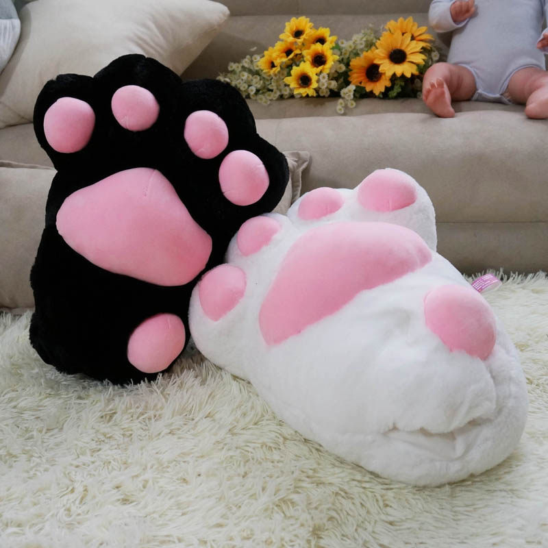 爆款超萌高颜值猫咪卡通暖手猫爪抱枕毛绒靠垫冬季暖手枕午睡靠垫