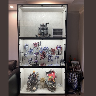 手办展示柜乐高模型展柜火影海贼手办GK雕像展示柜液压门实木柜