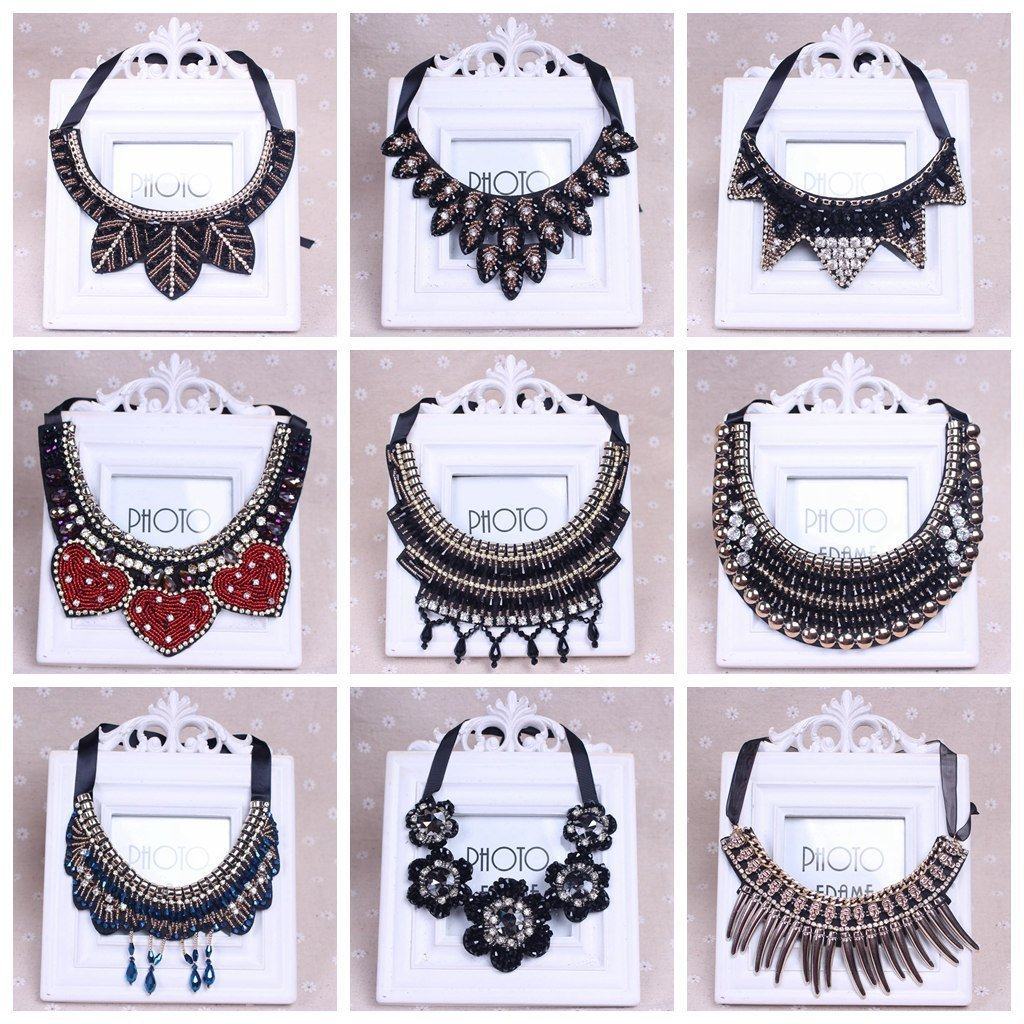 假领子装饰项链女冬毛衣链短款项链配饰水钻假领夸张百搭锁骨挂件