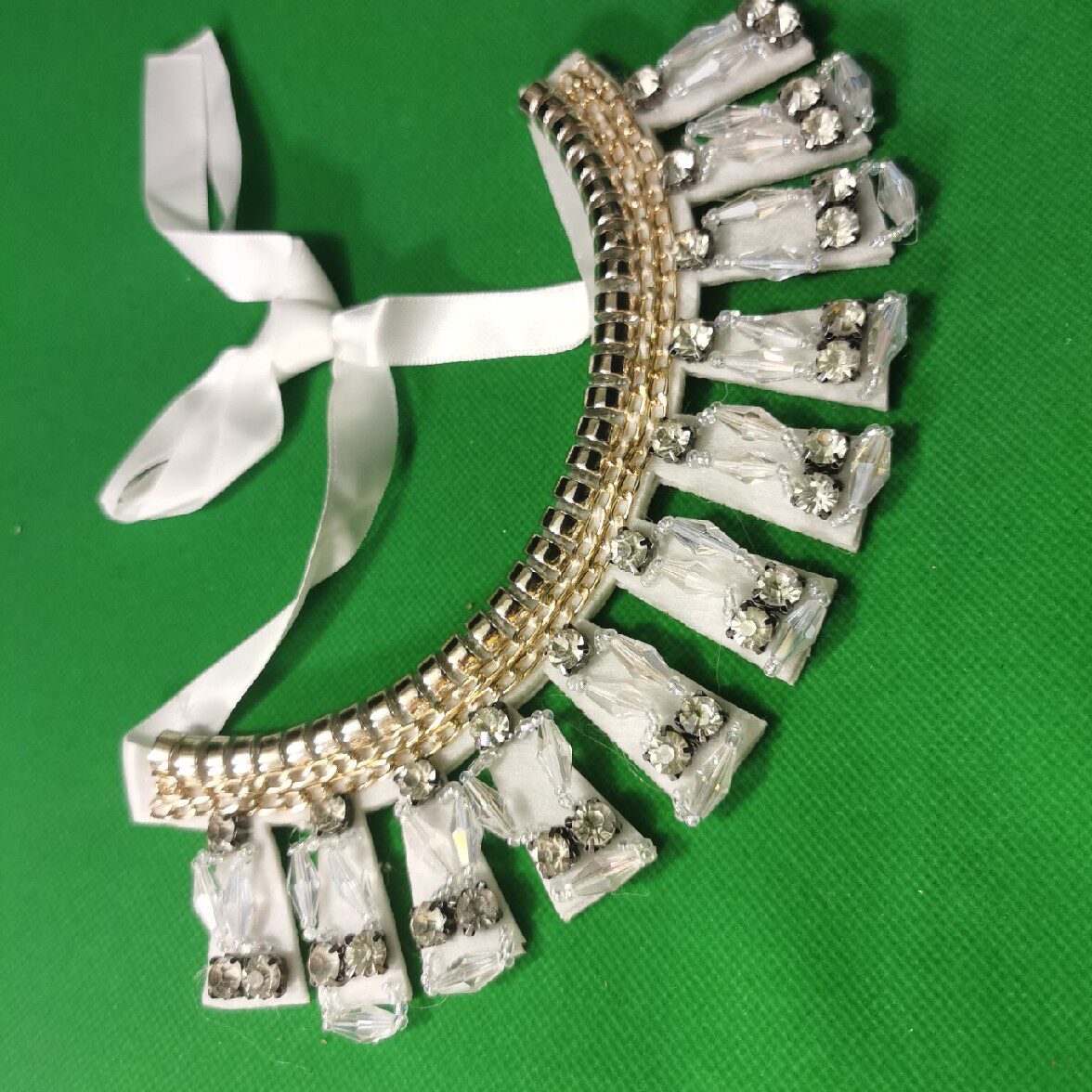 2019 KOREAN VERSION OF THE VERSATILE COSTUME DECORATION HOLLOW MOON DROP CRYSTAL FAKE COLLAR FAKE COLLAR NECKLACE