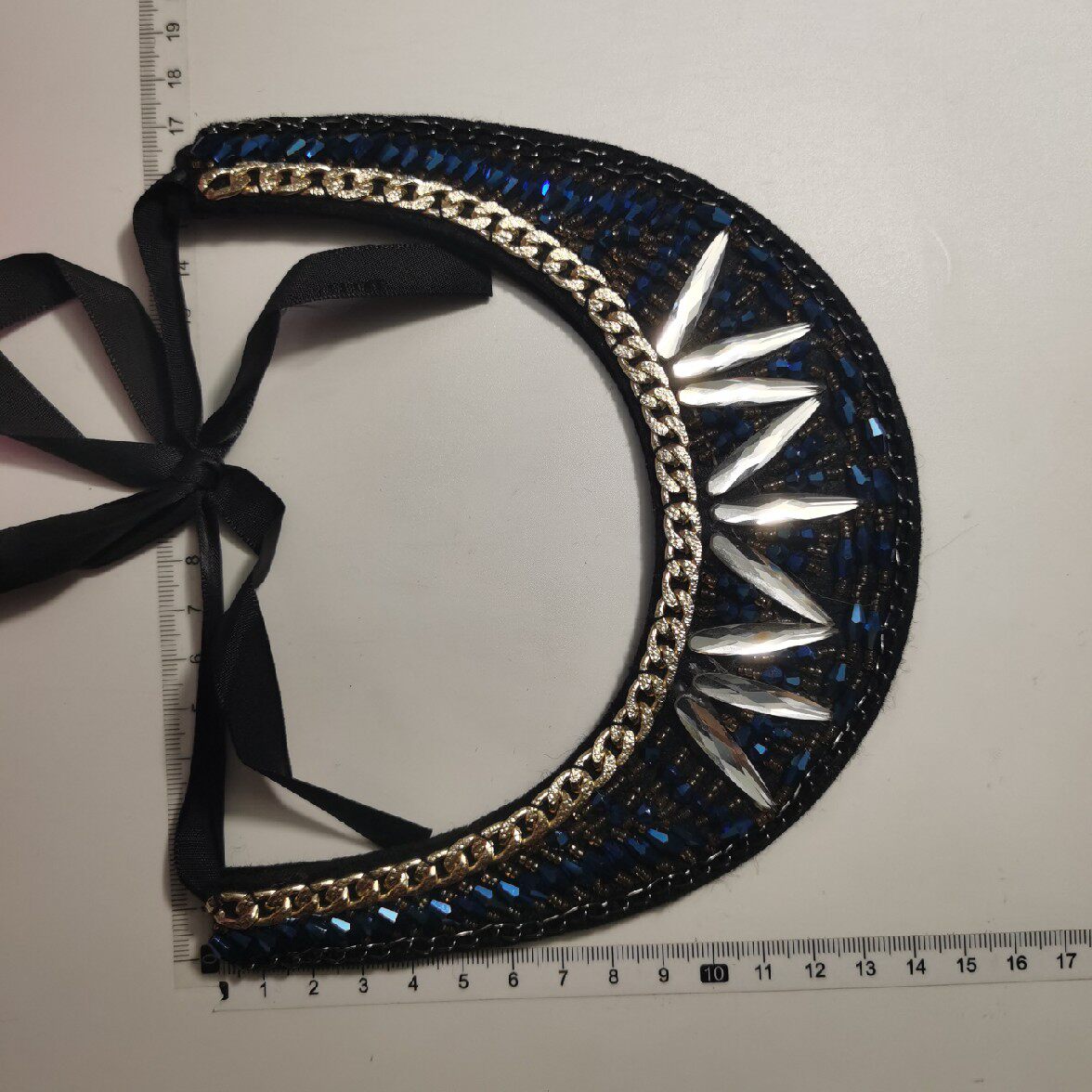 201 NEW 9 KOREAN VERSION OF THE VERSATILE DECORATIVE COLLAR MOON BAR GLASS CRYSTAL FALSE COLLAR FALSE COLLAR NECKLACE