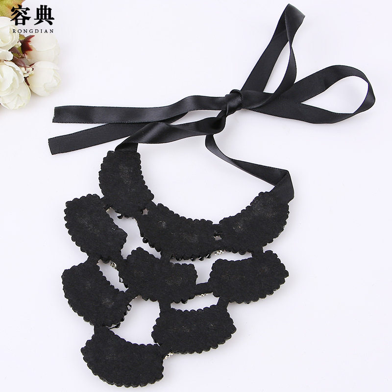 CLOTHING ACCESSORIES: 18 CRYSTAL HOLLOW PAGODAS FAKE COLLARS INLAID RHINESTONE NECKLACES 2019 NEW CLOTHING DECORATIONS