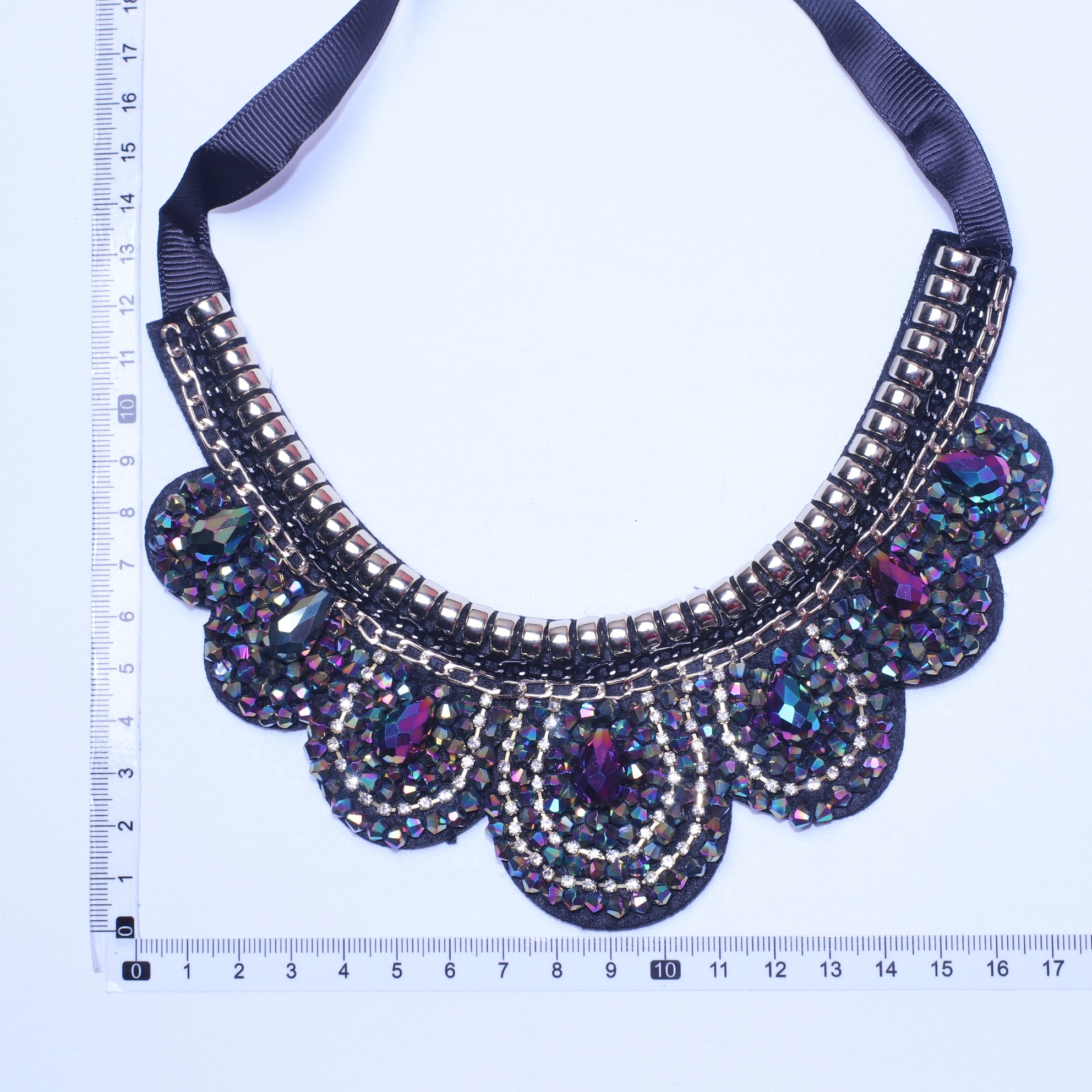 2019 NEW KOREAN VERSION WILD COLLAR SEVEN SEMI-CIRCLE CRYSTAL FALSE COLLAR JEWELRY FALSE COLLAR DECORATION NECKLACE