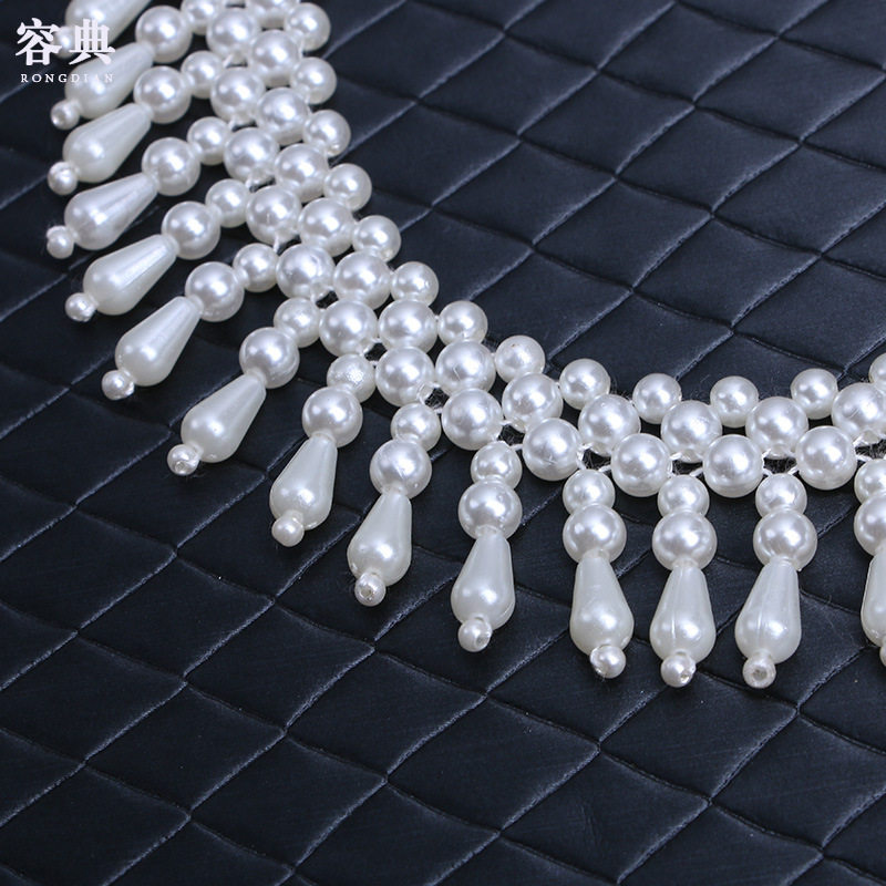 2019 MULTI-LAYERED CELEBRITY KOREAN FAKE COLLAR PENDANT TEARDROP-SHAPED PEARL NECKLACE DECORATED COLLAR A03