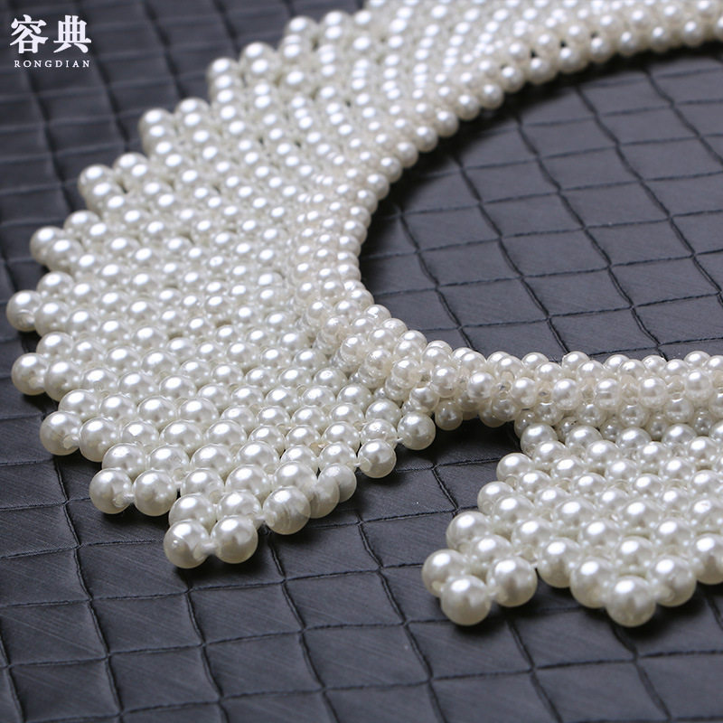 FASHION WOMENS SHORT PEARL FALSE COLLAR KOREAN KOREAN VERSION EXAGGERATED ACCESSORIES FAKE COLLAR PEARL NECKLACE B20