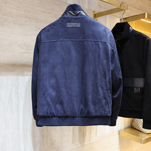 8013P36525冬新款白鸭绒立领鹿皮龙羽绒服控558
