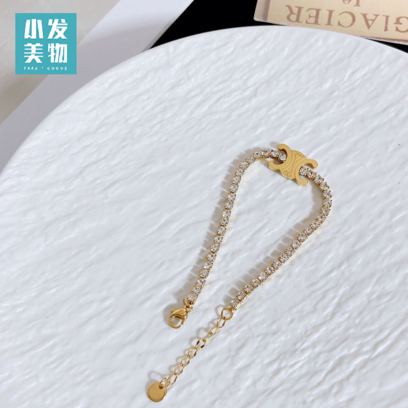 轻奢锆石凯旋门钛钢手链