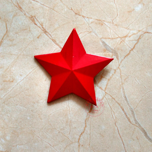 国货复古怀旧红色金属五角星徽章