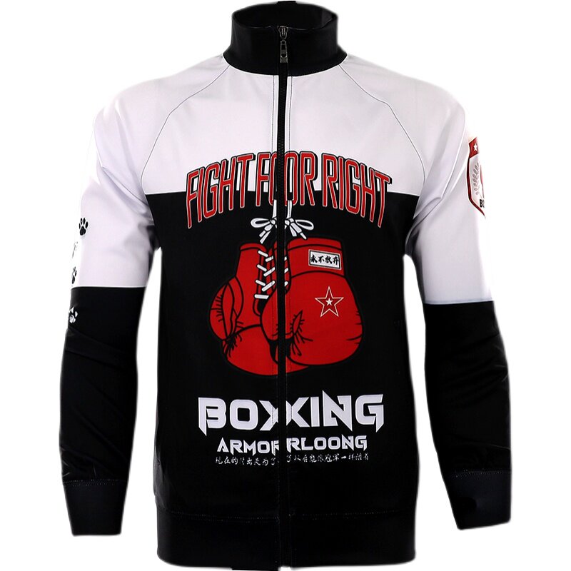 BOXING CAT FIGHTING SPORTS BOXING GYM MUAY THAI FIGHTING MMA MENS AND WOMENS JACKETS UFC TRAINING QUICK DRY MARTIAL ARTS STYLE CUSTOM