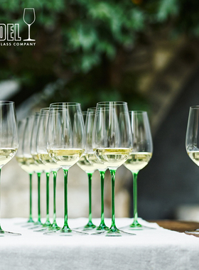 RIEDEL翡翠杆SOMMELIERS人工吹制彩杆水晶绿杆白葡萄酒杯单只家用