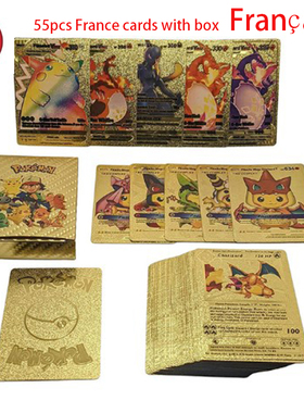Pokemon Cards Foil TCG GX EX V MAX Rare Tag Cosplay Cards