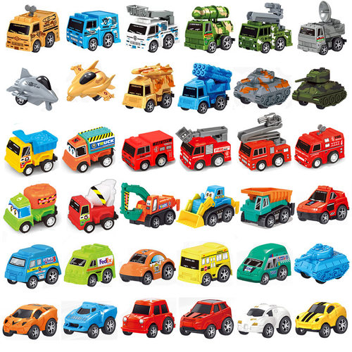 30pcs Children's mini car simulation pull-back police cars