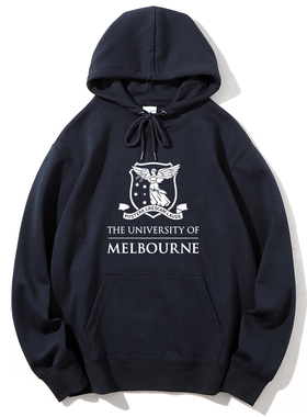 墨尔本大学MELBOURNE墨大Melb套头UniMelb连帽加绒宽松情侣卫衣