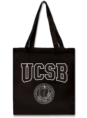 UCSB加利福尼亚大学圣塔芭芭拉分校帆布包单肩帆布袋女有拉链定制