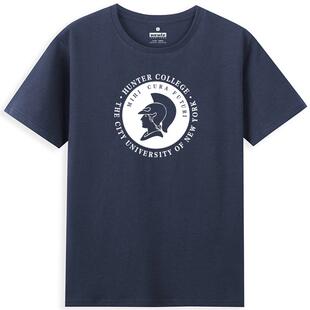 纽约城市大学亨特学院Hunter College-CUNY短袖T恤文化衫校服男