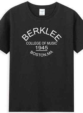 新品Berklee 伯克利音乐学院T恤班服文化衫毕业纪念品圆领纯棉