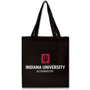 新品IUB印第安纳大学伯明顿分校帆布包纪念品环保购物袋拉链