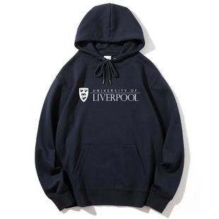 UoL利物浦大学Liverpool套头连帽卫衣班服加绒纪念品聚会校服