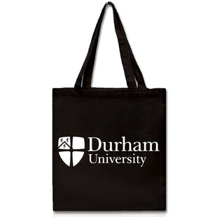 Durham University 帆布包杜伦大学达勒姆环保黑色单肩手提购物袋