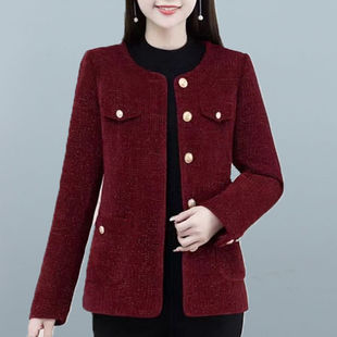 小西装 高档妈妈装 外穿上衣 中年女韩版 新款 时尚 减龄小香风外套春季