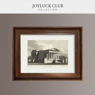 装 饰画床头卧室挂画艺术画 美式 古希腊建筑复古vintage中古风欧式