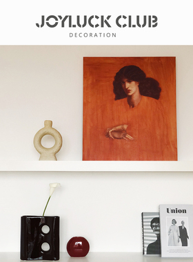 大块橙色chic北欧现代新古典工作室软装道具无框画黄色色块装饰画