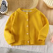 外套婴幼儿外搭针织衫 宝宝毛衣外套女童开衫 男童薄款 新款 秋装