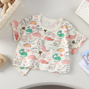 宝宝小童吸汗童装 夏季 婴儿a类半袖 t恤纯棉女童短袖 儿童新款