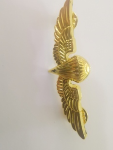 伞降胸章资质章金属徽章勋章纪念章金色伞降徽章